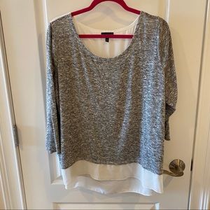 The Limited Grey Sweater with White Layer
